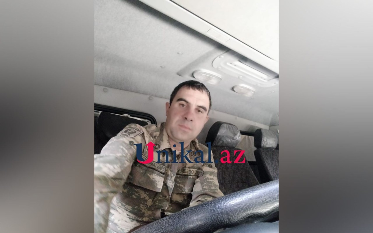 Minaya düşən hərbçimizinFOTOSU
